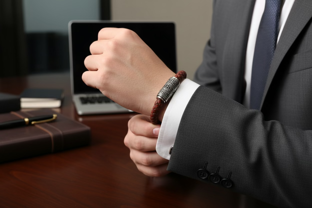 Pulsera en cuero (leather bracelet)