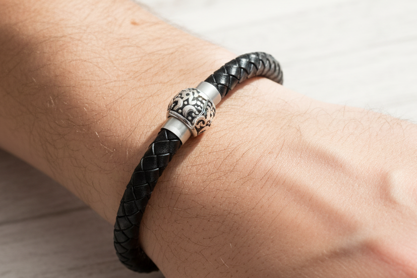 Pulsera en cuero (leather bracelet)