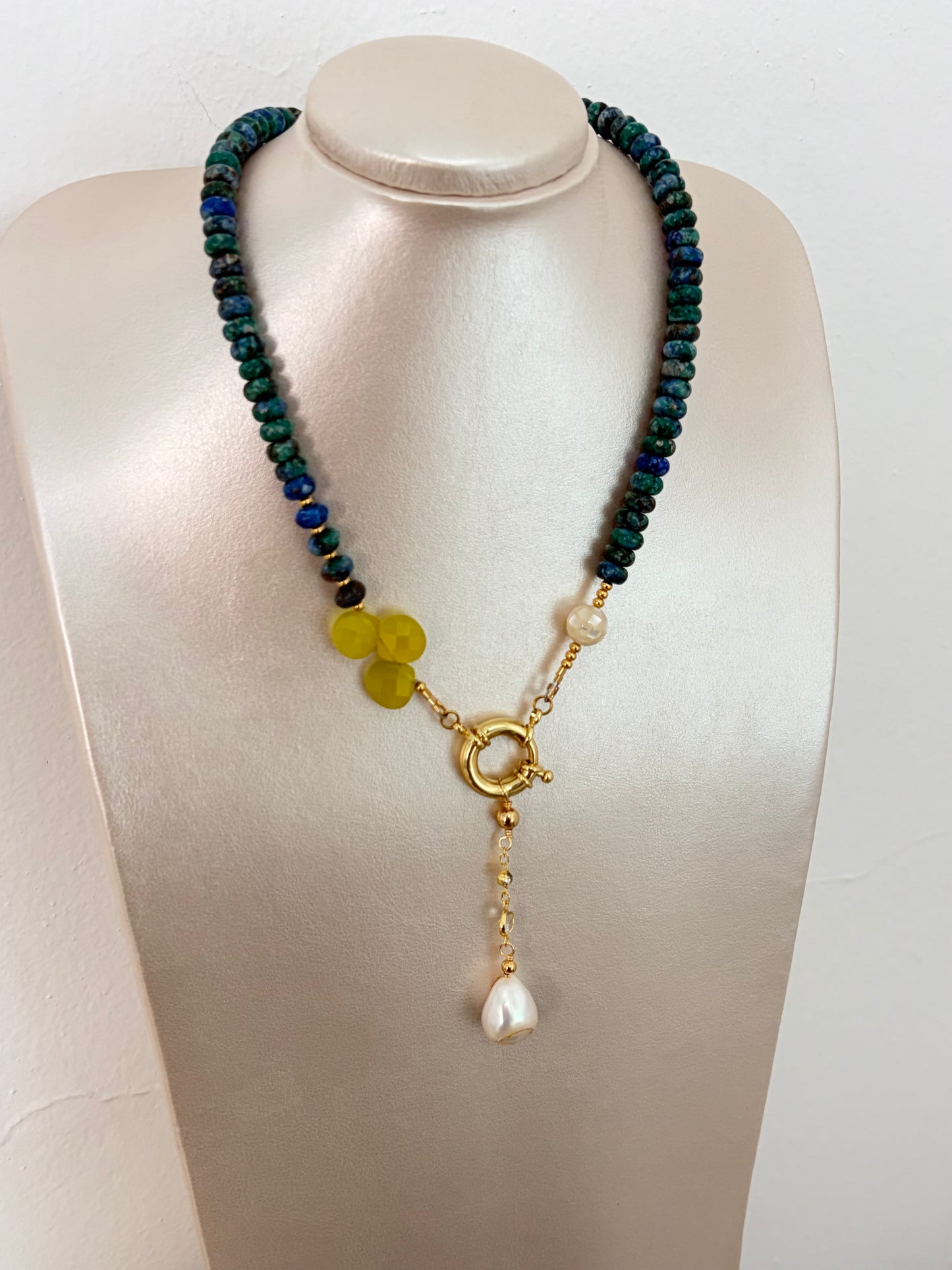 Collar Oliva Imperial en Cuarzo Oliva