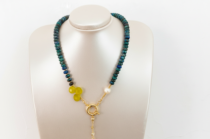 Collar Oliva Imperial en Cuarzo Oliva