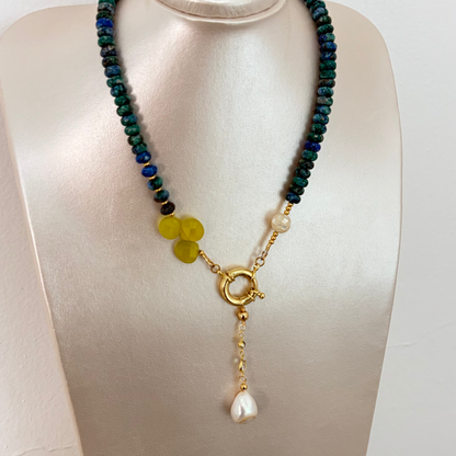 Collar Oliva Imperial en Cuarzo Oliva