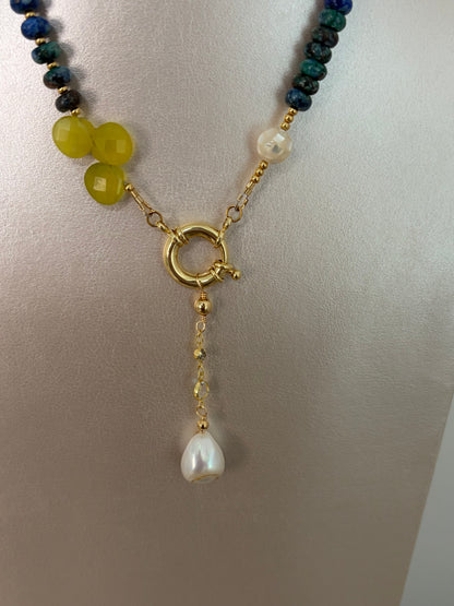 Collar Oliva Imperial en Cuarzo Oliva