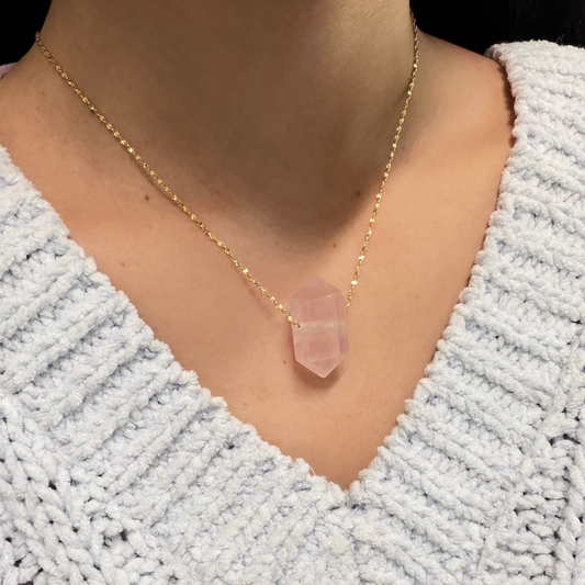 Collar en el cuarzo del Amor para mamá