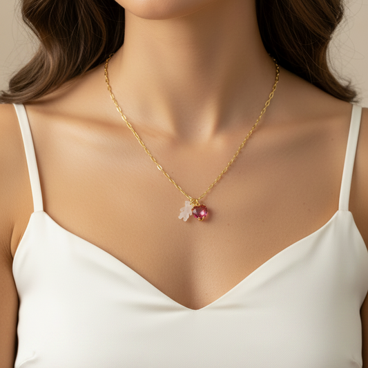 Amor de Mamá – Collar con Dije Niño/Niña en Madre Perla