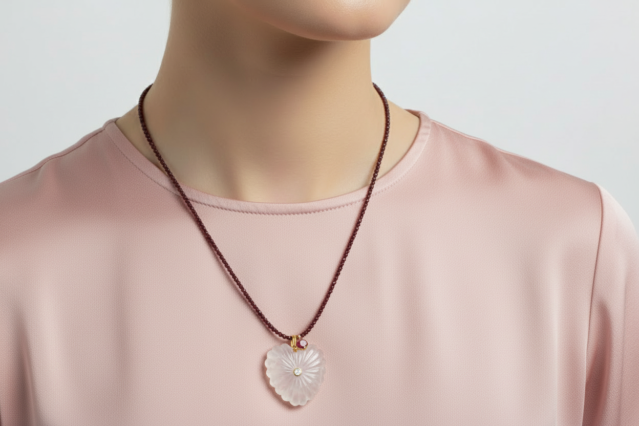 Gemstone Heart Necklace