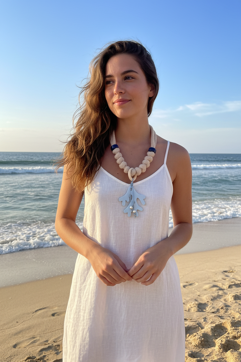 Collar Vida Marina(con centro removibles y ajustable