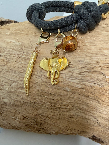 Pulsera Golden Safari # 5 Gris - Safari Collection