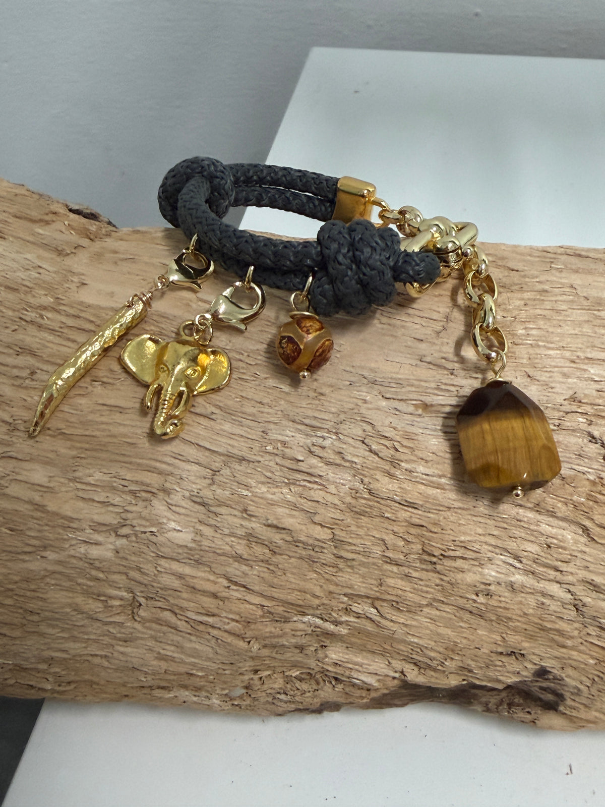 Pulsera Golden Safari # 5 Gris - Safari Collection