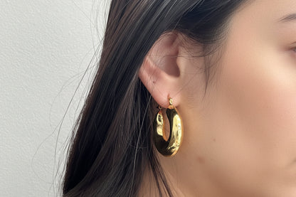 18k Golden Bold Hoop