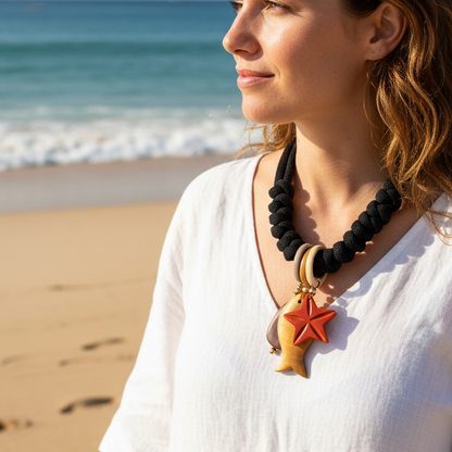 Collar Bahia encantada- # 10☀️5 collares en 1☀️charms removible🐟puedes mojarlo