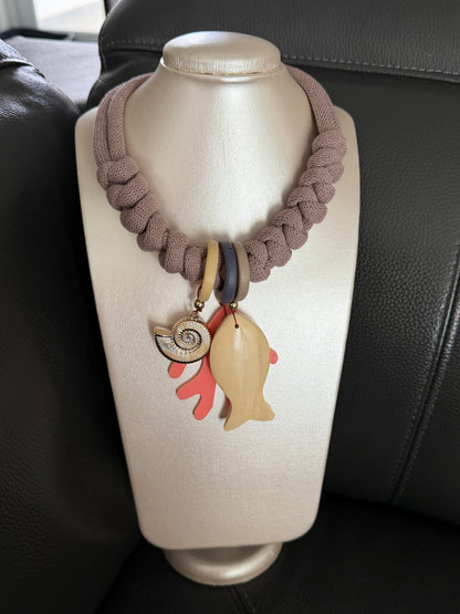 Collar Bahia encantada- # 7☀️5 collares en 1☀️charms removible🐟puedes mojarlo