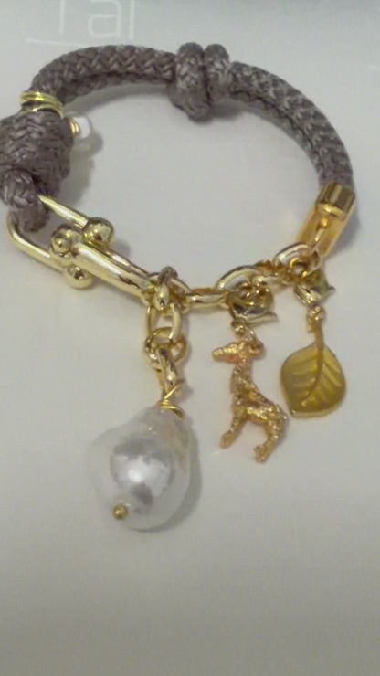 Pulsera Golden Safari # 6 Taupe - Safari Collection