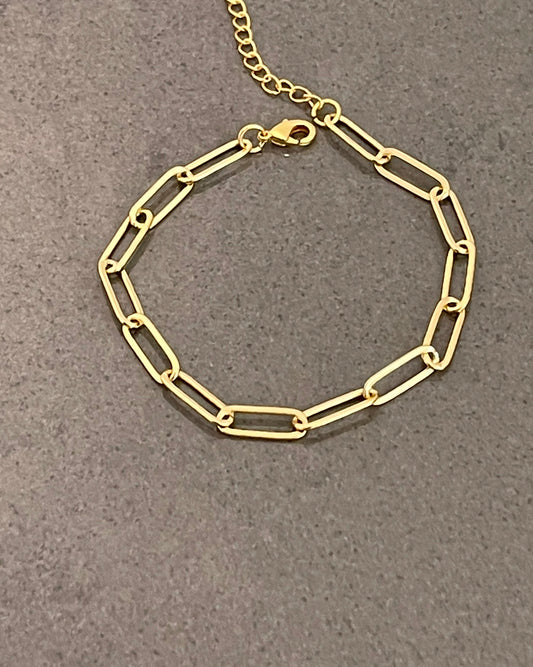 paper clip adjustable bracelet chain