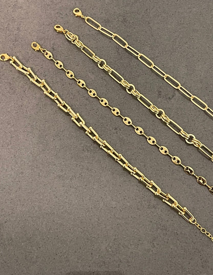 paper clip adjustable bracelet chain