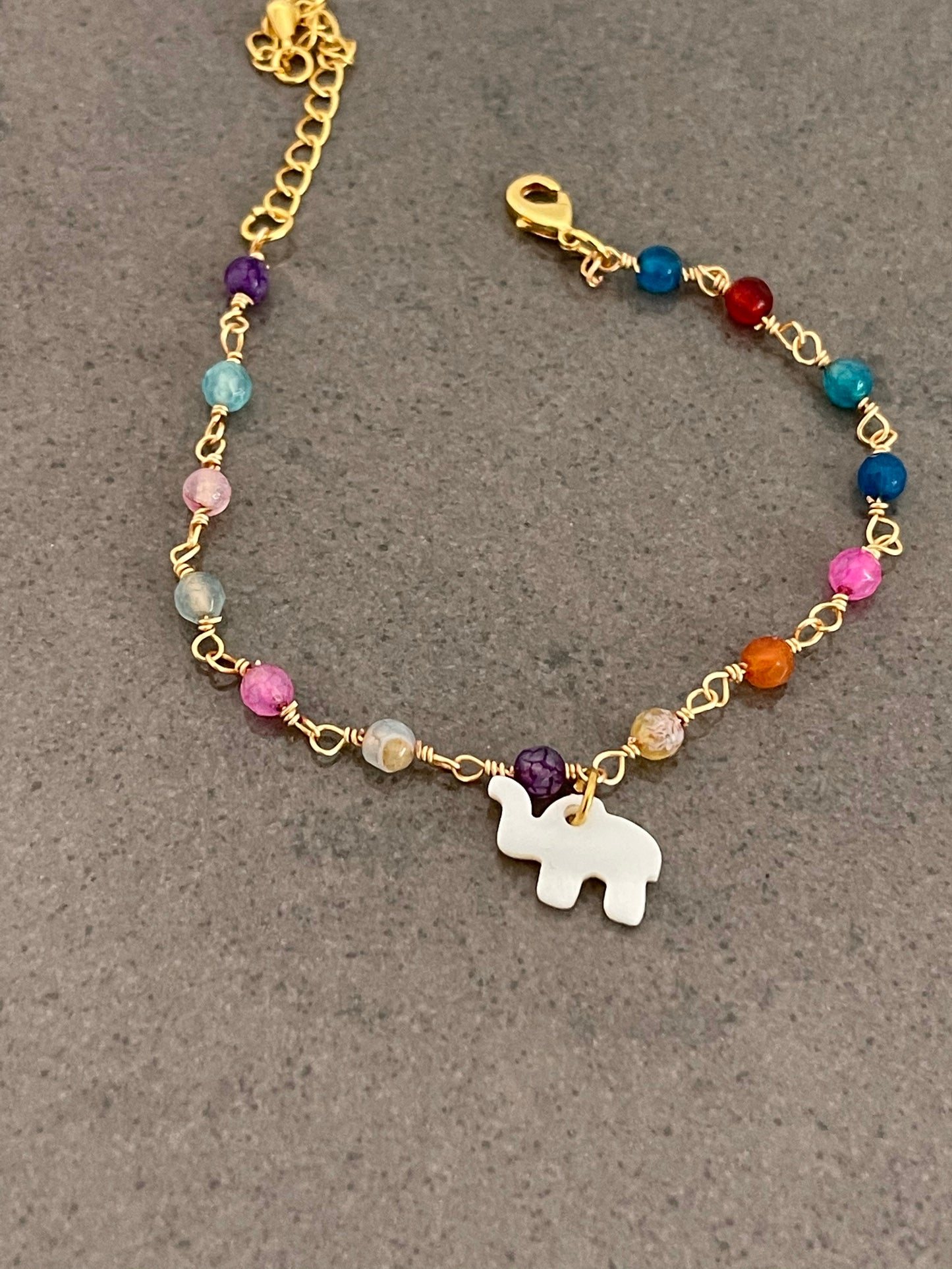 Adjustable bracelet 18k gold plated