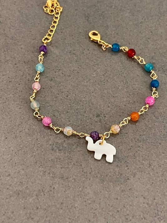 Adjustable bracelet 18k gold plated