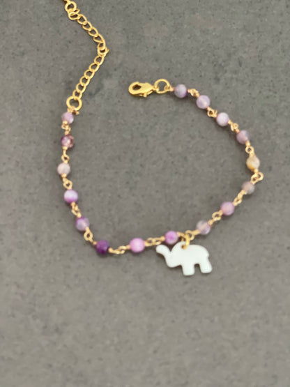 Adjustable bracelet 18k gold plated